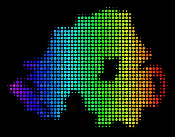 Parlak piksel Kuzey İrlanda Haritası