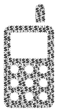 Cep telefonu bileşimi Doları ve noktalar