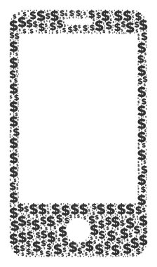 Dolar ve noktalar Smartphone kolaj