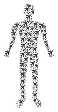 Hava uçak adam şekil