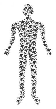 Uçak Intercepter insan figürü