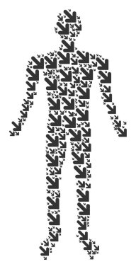 Doğru kişi şekil aşağı ok