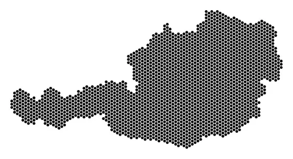 ハニカム オーストリア地図 — ストックベクタ