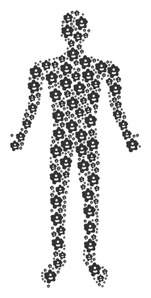 Figura umana dell'ameba — Vettoriale Stock