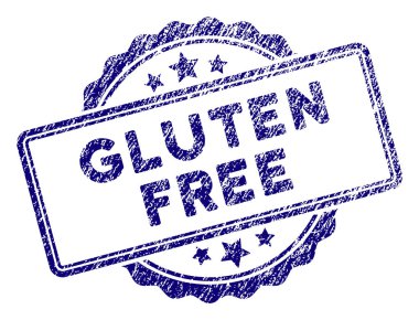 Grunge Gluten ücretsiz metin damga mühür dokulu