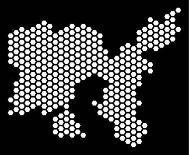 Altıgen Limnos Yunan Adası Haritası