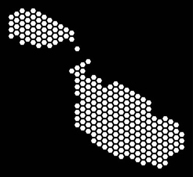 Altıgen Malta Adası Haritası