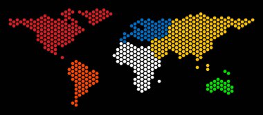 Altıgen karo Dünya Haritası