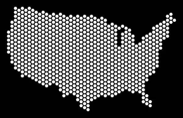 Altıgen karo ABD harita — Stok Vektör