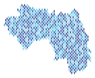 Afrika Gine harita nüfusun demografik