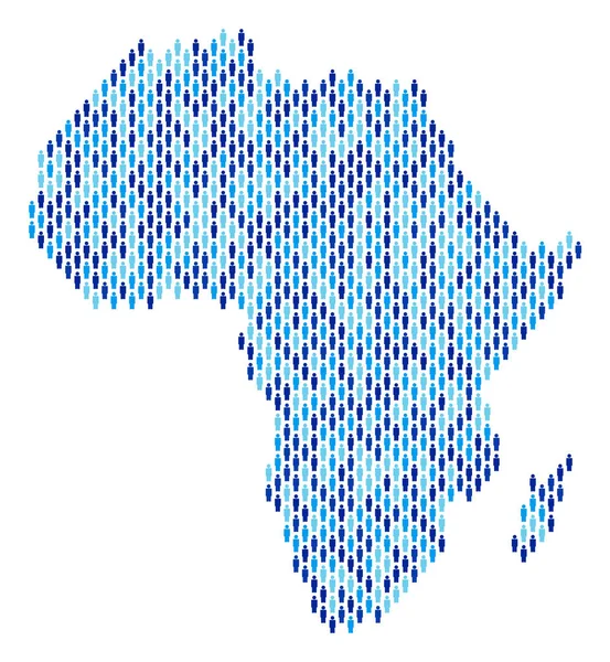 Afrika harita nüfus kişi — Stok Vektör