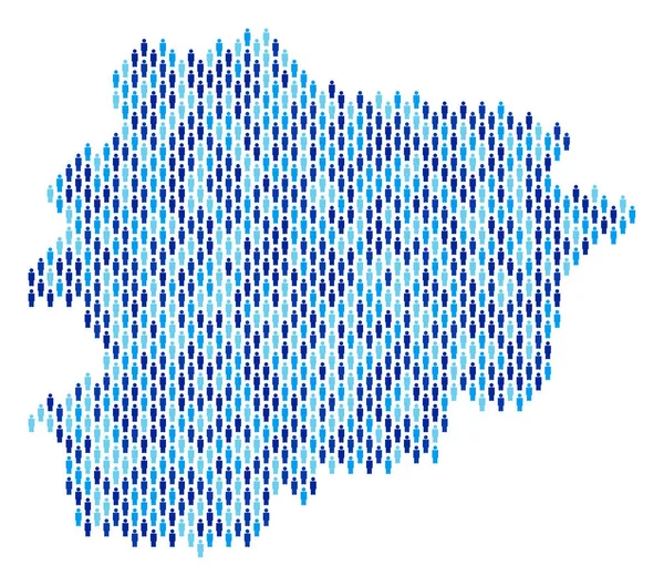 Andorra Mapa Población Personas — Archivo Imágenes Vectoriales