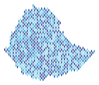 Etiyopya Haritası nüfusun demografik