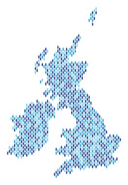 Büyük Britanya ve İrlanda harita nüfusun demografik