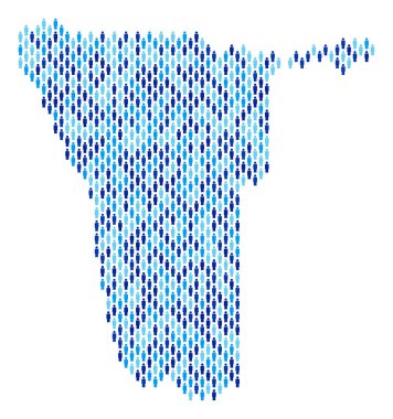 Namibya Haritası nüfusun demografik