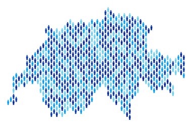 Swissland harita nüfusun demografik