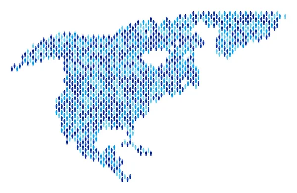 Население Северной Америки на карте — стоковый вектор