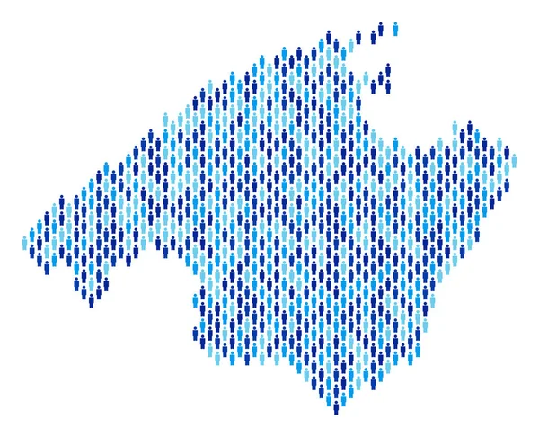 Spanien Mallorca Island karta befolkningen demografi — Stock vektor
