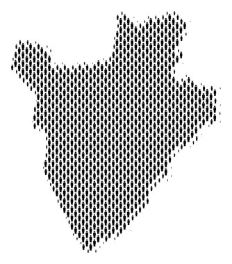 Burundi Haritası nüfusun demografik