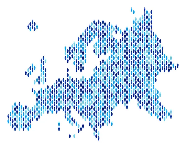 Europe Carte Population Démographie — Image vectorielle