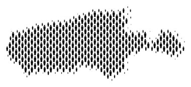 Kanguru Adası harita nüfus kişi