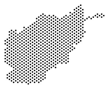 Noktalı Afganistan harita