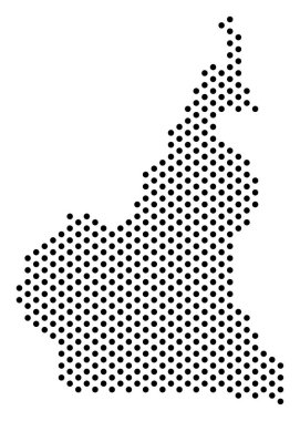 Piksel Afrika Kamerun Haritası