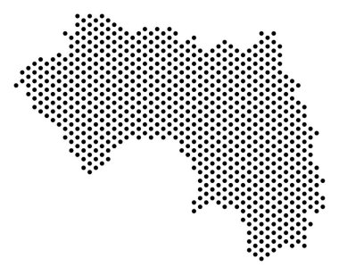 Piksel Afrika Gine Haritası