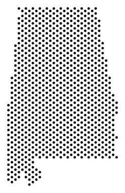 Nokta Alabama Eyalet harita