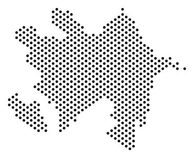 Noktalı Azerbaycan Haritası