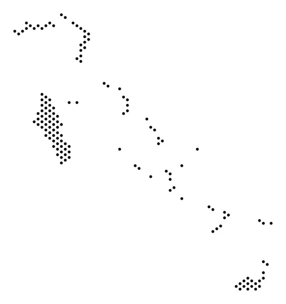 Mapa das Ilhas Bahamas pontilhadas — Vetor de Stock