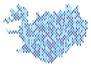 İzlanda harita nüfusun demografik