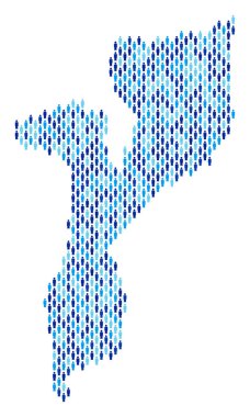 Mozambik Haritası nüfusun demografik