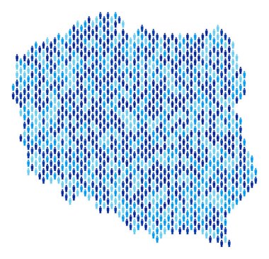 Polonya harita nüfusun demografik
