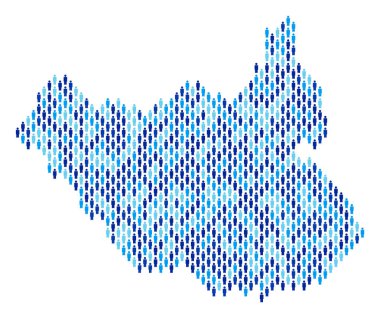 Güney Sudan harita nüfus kişi