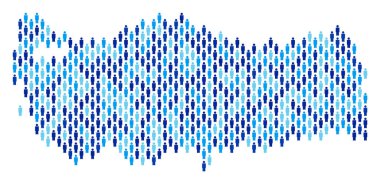Türkiye'de harita nüfusun demografik