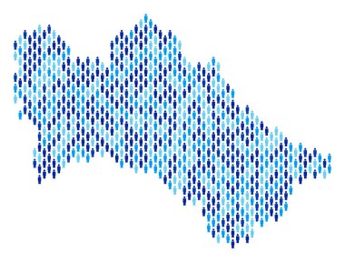 Türkmenistan harita nüfusun demografik