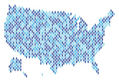USA Alaska harita nüfus kişi ile