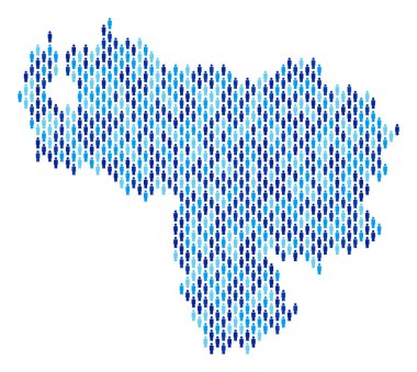 Venezuela Haritası nüfusun demografik