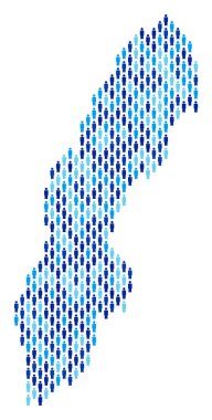 İsveç harita nüfusun demografik