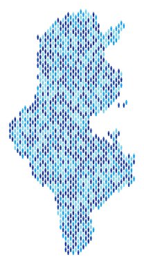 Tunus Haritası nüfusun demografik