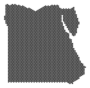 Altıgen karo Mısır harita