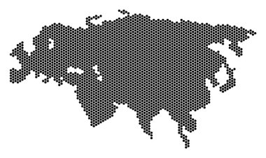 Altıgen karo Eurasia harita