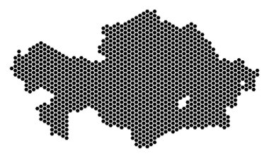 Altıgen Kazakistan Haritası