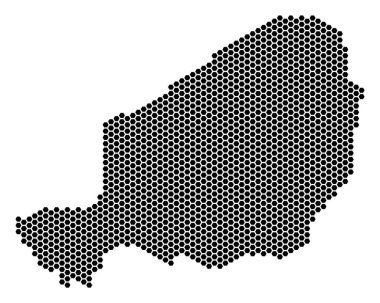 Altıgen karo Nijer Haritası