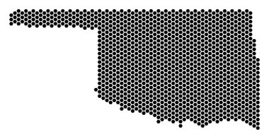 Altıgen Oklahoma eyalet harita