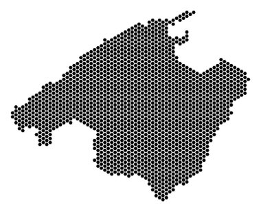 Altıgen İspanya Mallorca ada Haritası