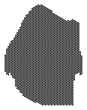 Altıgen Svaziland Haritası