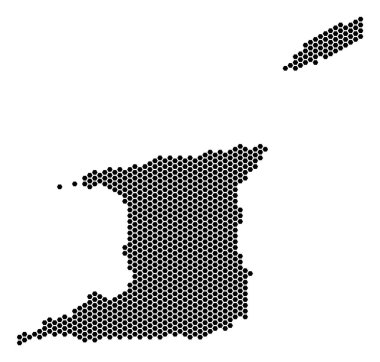 Petek Trinidad ve Tobago Haritası