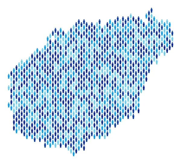 Mapa da Ilha de Hainan População Demografia — Vetor de Stock